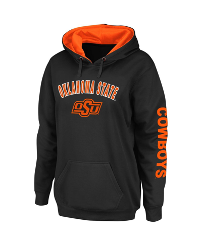 Colosseum Women's  Black Oklahoma State Cowboys Loud And Proud Pullover Hoodie In Black