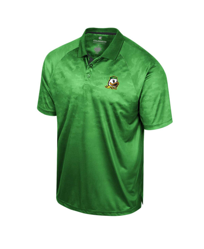 Colosseum Men's  Green Oregon Ducks Honeycomb Raglan Polo Shirt In Green