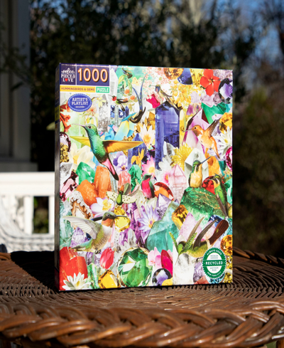 Shop Eeboo Hummingbirds And Gems Jigsaw Puzzle In Multi