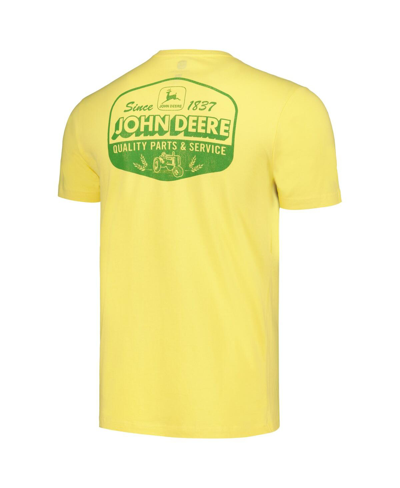 Top Of The World Men's And Women's  Yellow Distressed John Deere Classic Label T-shirt In Yellow