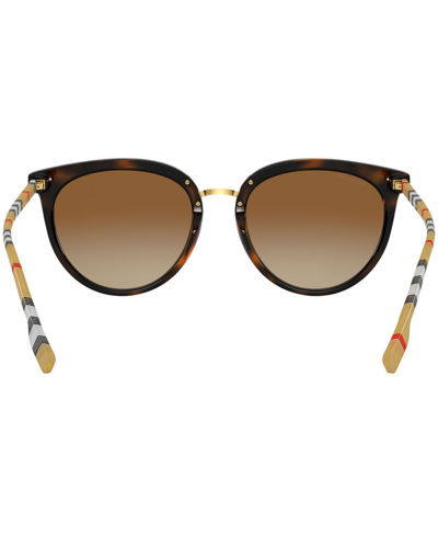 Burberry Polarized Sunglasses, 0be4316 In Dark Havana,polar Brown Gradient