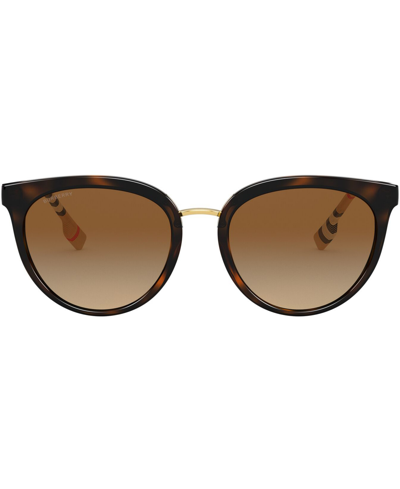 Shop Burberry Polarized Sunglasses, 0be4316 In Dark Havana,polar Brown Gradient