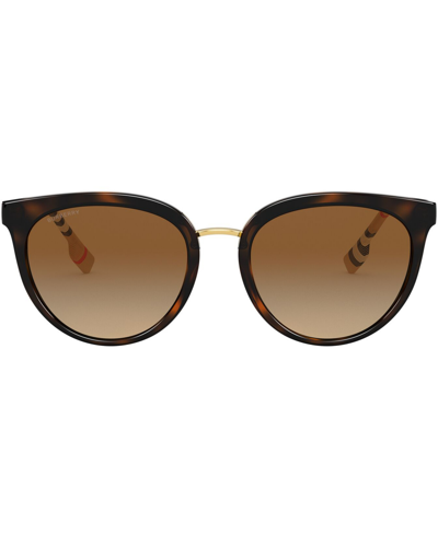 Burberry Polarized Sunglasses, 0be4316 In Dark Havana,polar Brown Gradient