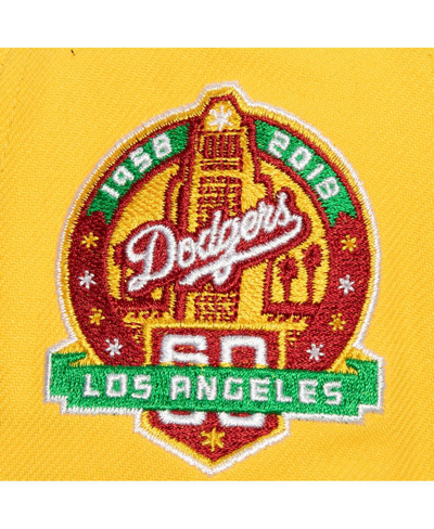 Mitchell & Ness Men's  Yellow, Green Los Angeles Dodgers Hometown Snapback Hat In Yellow,green