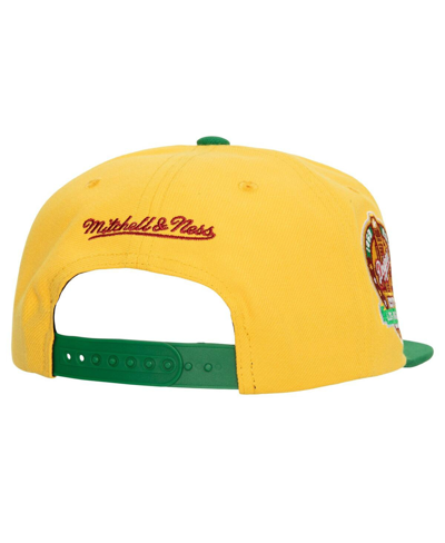 Mitchell & Ness Men's  Yellow, Green Los Angeles Dodgers Hometown Snapback Hat In Yellow,green
