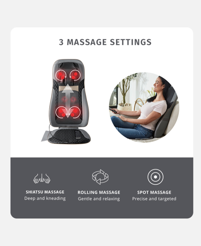 Homedics Shiatsu Elite Ii Massage Cushion In Black,grey