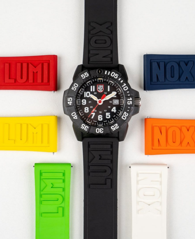 Shop Luminox Interchangeable Yellow Rubber Watch Strap In No Color