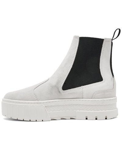 Shop Puma Women's Chelsea Suede Boots From Finish Line In White,black