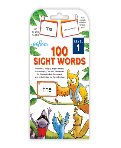 Shop Eeboo 100 Sight Words Level 1 Educational Flash Cards 102 Piece Set In Multi