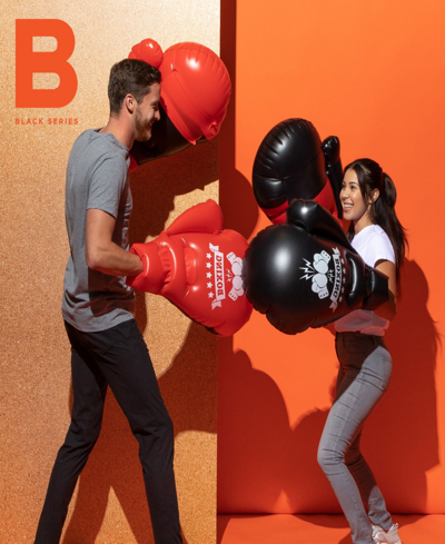 Black Series Giant Inflatable Boxing Gloves, Set Of 4 In Red And Black