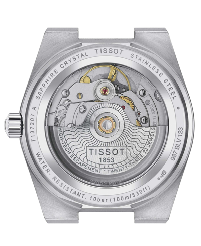 Tissot Women's Swiss Automatic Prx Powermatic 80 Stainless Steel Bracelet Watch 35mm In Ice Blue