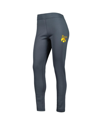 Concepts Sport Women's  Charcoal Iowa Hawkeyes Upbeat Sherpa Leggings In Charcoal