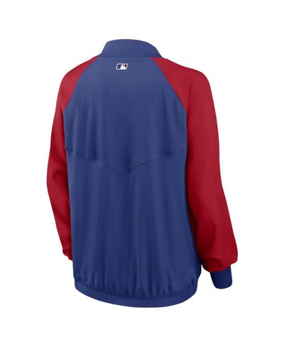 Nike Women's  Royal Chicago Cubs Authentic Collection Team Raglan Performance Full-zip Jacket In Royal