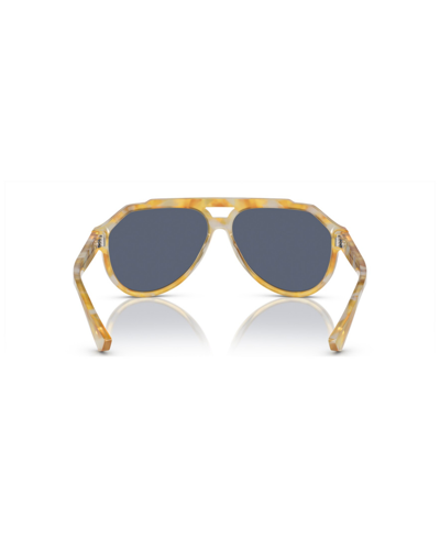 Shop Dolce & Gabbana Men's Polarized Sunglasses, Dg4452 In Yellow Tortoise