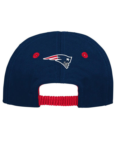 Shop Outerstuff Infant Boys And Girls Navy, Red New England Patriots My First Tail Sweep Slouch Flex Hat In Navy,red