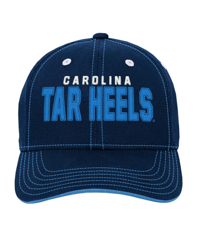 Outerstuff Big Boys And Girls Navy North Carolina Tar Heels Old School Slouch Adjustable Hat In Navy