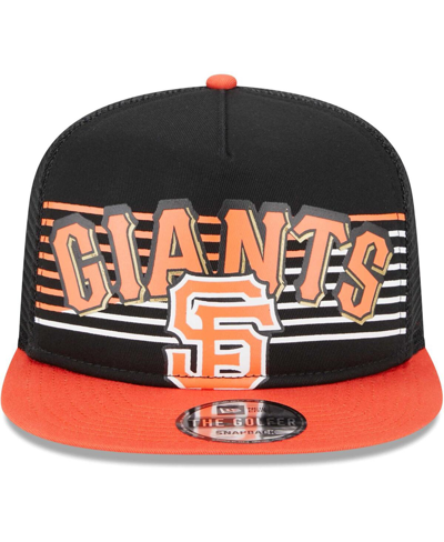 New Era Men's  Black San Francisco Giants Speed Golfer Trucker Snapback Hat In Black