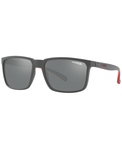 Shop Arnette Sunglasses, An4251 58 Stripe In Matte Grey,grey Mirror Silver