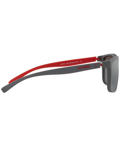 Arnette Sunglasses, An4251 58 Stripe In Matte Grey,grey Mirror Silver