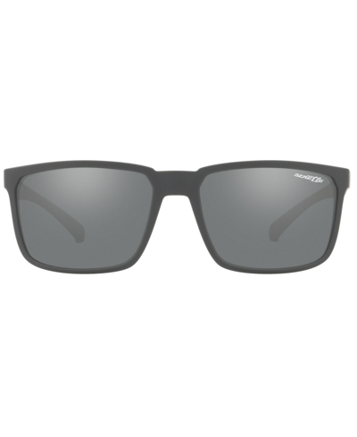 Shop Arnette Sunglasses, An4251 58 Stripe In Matte Grey,grey Mirror Silver
