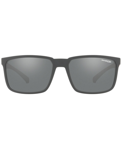 Arnette Sunglasses, An4251 58 Stripe In Matte Grey,grey Mirror Silver