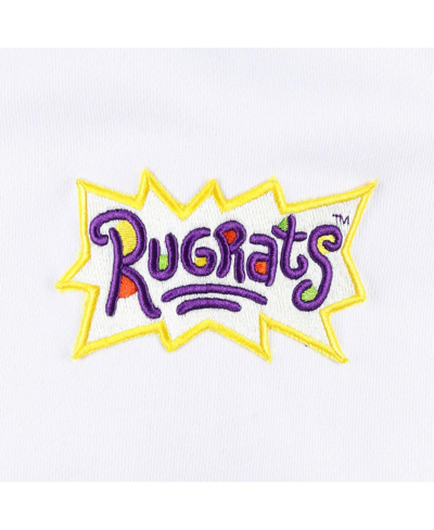 Freeze Max Men's And Women's  White Rugrats Chuckie Wide Open Football Pullover Hoodie In White