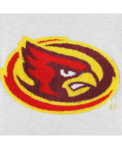 Gameday Couture Heather Gray Iowa State Cyclones Chenille Patch Fleece Pullover Sweatshirt In Heather Gray