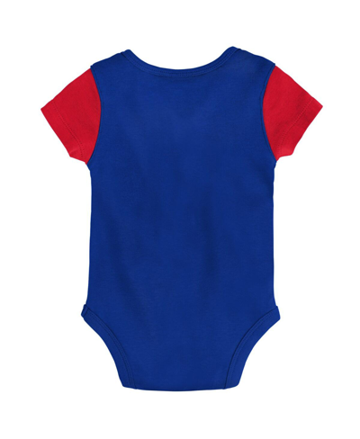 Shop Outerstuff Newborn And Infant Boys And Girls Royal, Red Buffalo Bills Little Champ Three-piece Bodysuit Bib And