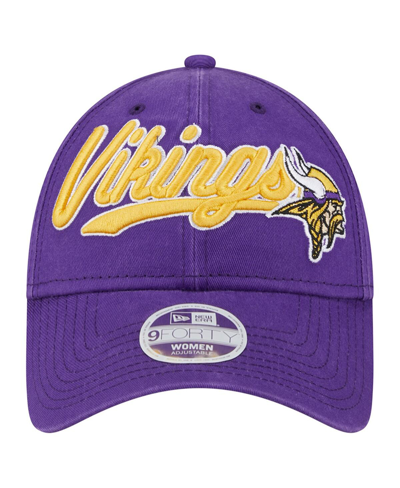 Shop New Era Women's  Purple Minnesota Vikings Cheer 9forty Adjustable Hat