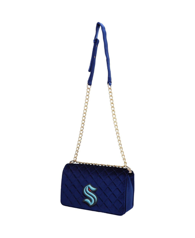Cuce Women's  Seattle Kraken Velvet Team Color Bag In Navy