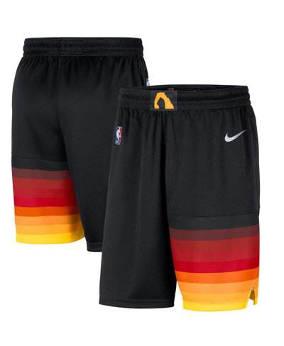 Shop Nike Men's  Black Utah Jazz 2020/21 City Edition Swingman Shorts