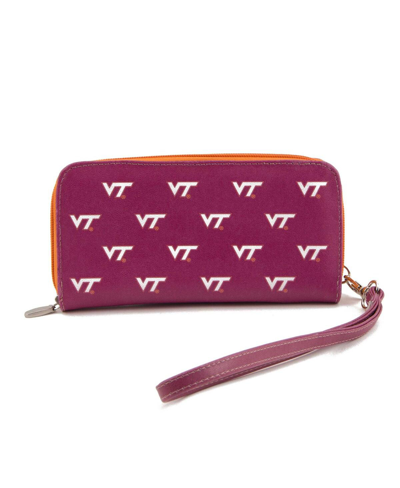 Shop Eagles Wings Women's Virginia Tech Hokies Zip-around Wristlet Wallet In Maroon