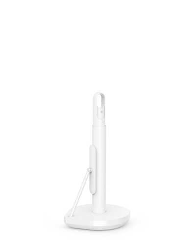 Simplehuman Paper Towel Holder And Spray Pump In White Stainless Steel