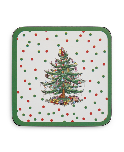 Spode Polka Dot Placemat And Coaster Set In Green