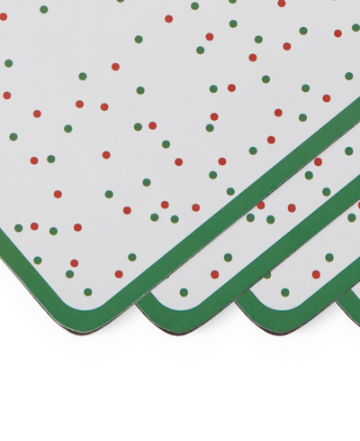 Spode Polka Dot Placemat And Coaster Set In Green