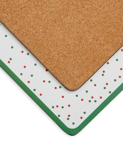 Spode Polka Dot Placemat And Coaster Set In Green