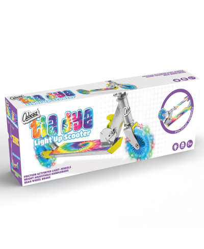 Shop Ozbozz Tie Dye Foldable Scooter Light Up Wheels In Multi