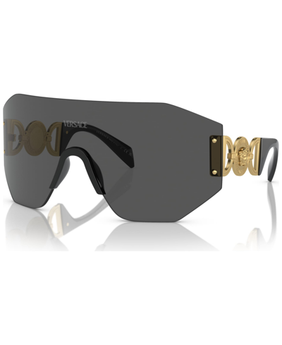 Shop Versace Unisex Sunglasses, Ve2258 In Dark Gray