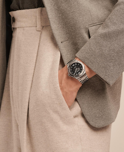 Shop Baume & Mercier Men's Swiss Automatic Riviera Stainless Steel Bracelet Watch 42mm In Silver