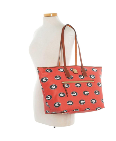 Dooney & Bourke Women's  Georgia Bulldogs Sporty Monogram Large Zip Tote Bag In Red