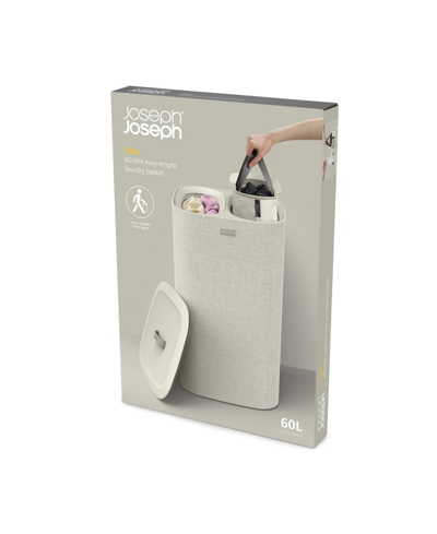 Joseph Joseph Tota One 60-liter Laundry Separation Basket In Ecru
