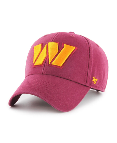Shop 47 Brand Men's ' Burgundy Washington Commanders Legend Mvp Legacy Adjustable Hat
