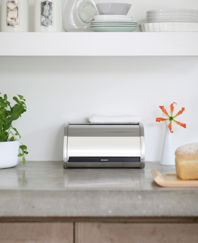 Brabantia Roll Top Bread Box, Medium In Brilliant Steel