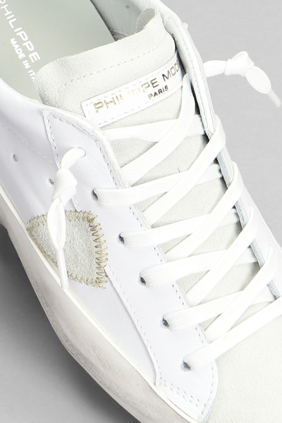 Shop Philippe Model Prsx Sneakers In White Leather