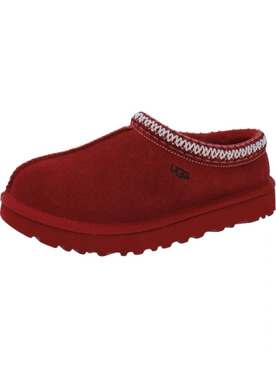 Shop Ugg Tasman Womens Suede Wool Mule Slippers In Multi