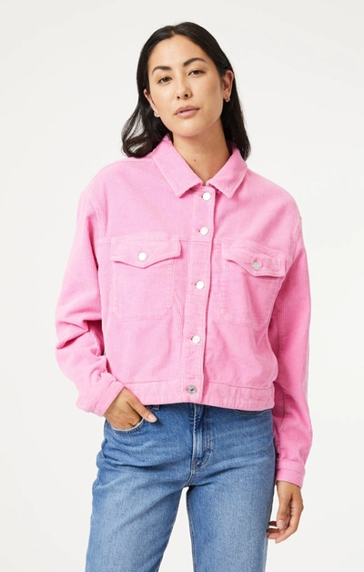 Mavi Maren Crop Jacket In Pink Cord In Pink
