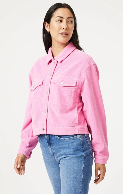 Mavi Maren Crop Jacket In Pink Cord In Pink