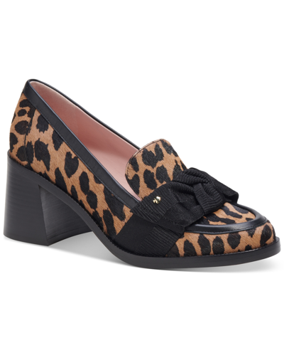 Shop Kate Spade Women's Leandra Slip-on Embellished Loafer Pumps In Leopard