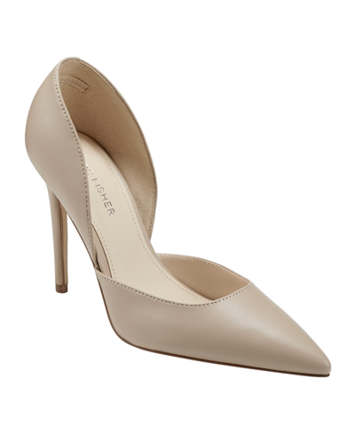 Shop Marc Fisher Women's Christa Pointy Toe Stiletto Dress Pumps In Light Natural - Faux Leather