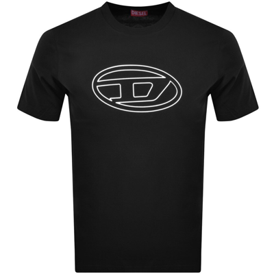 Shop Diesel T Just Bigoval T Shirt Black